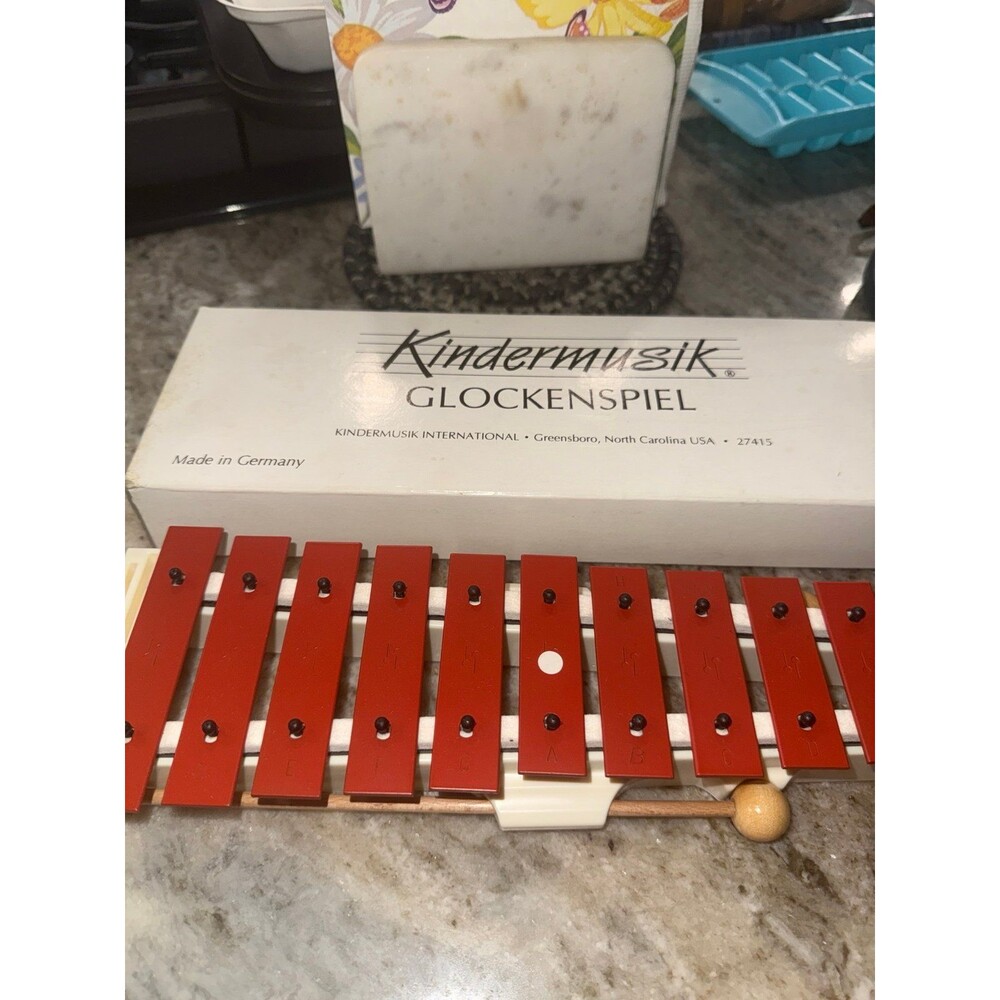 Vintage Kindermusik Learning Glockenspiel Xylophone Red Percussion Instrument